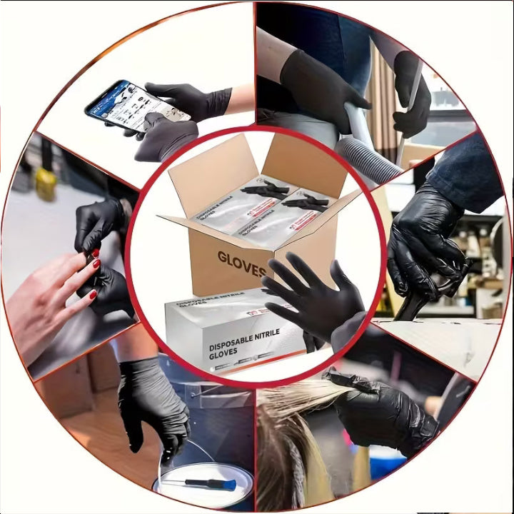 100 pairs of black nitrile gloves, only $0.40 each.