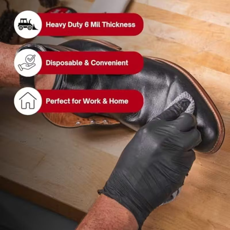 100 pairs of black nitrile gloves, only $0.40 each.