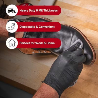 100 pairs of black nitrile gloves, only $0.40 each.