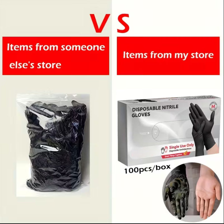 100 pairs of black nitrile gloves, only $0.40 each.