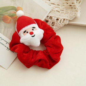 TAILEDEN "Christmas Reindeer Plush Scrunchie - Cute Festive Hair Accessory for Holiday Style"