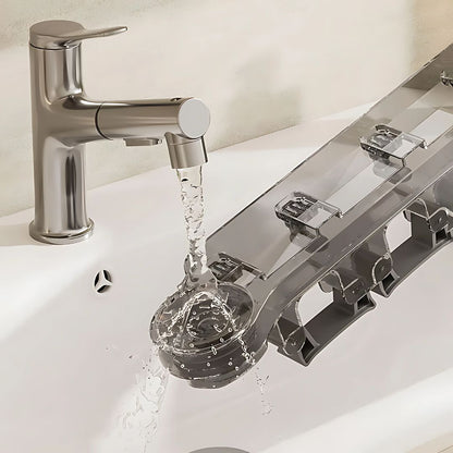 Wall-Mounted Mop & Broom Organizer – Suction Cup Rack with Hooks for Household Cleaning Storage